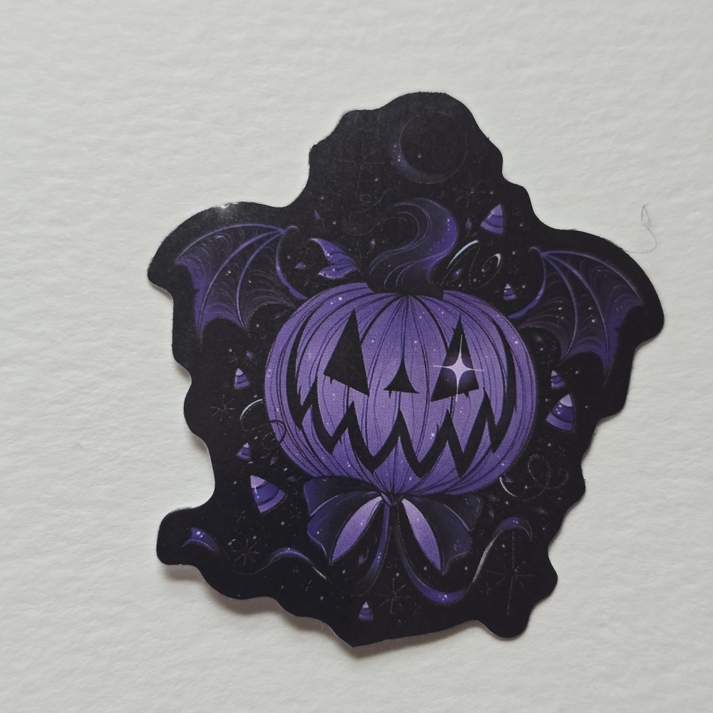 10/$10 Purple and Black Pumpkin Sticker